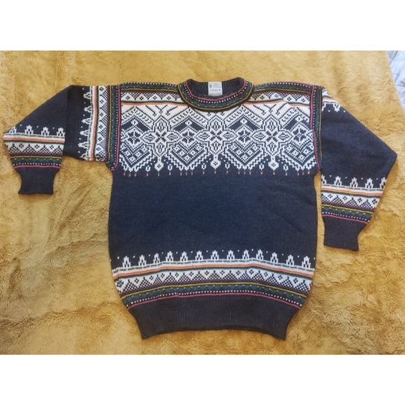 Dale of Norway Sz M Medium Pure Wool Chucky Knit Sweater Fair Isle Nordic